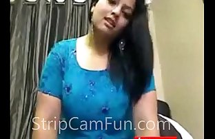 Sexy Indian Chick On Bed With Webcam Stripping