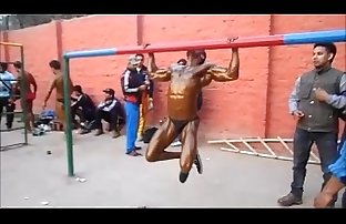 Indische Hunky & muskulös Männer in bodybuilding Wettbewerb