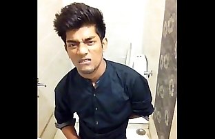 Indian Teen Jerks In Bathroom