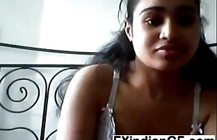 Indian girlfriend fingering her tight ass