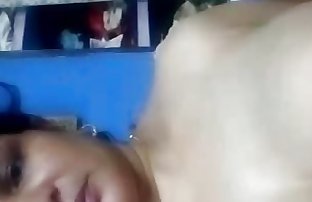 indian woman squeezing her tits