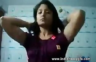 Desi Mavika Stripping To tease her boyfriend in this self shot video - indiansexygfs.com